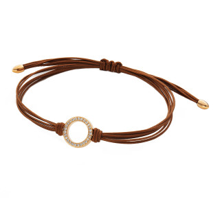 Rotgold, Armschmuck, Schmuckwerk Saturn Textilband, Ref: SA515-RG-6