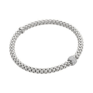 Weißgold, Armschmuck, FOPE Eka Flex'it Armband mit Diamantpavé, Ref: 63406BX_PB_B_XBX_00M