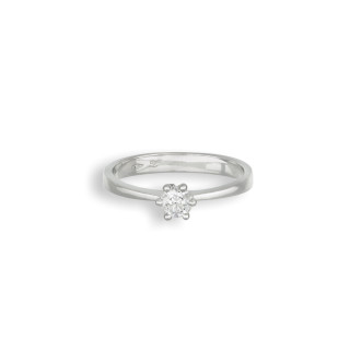Weißgold, Ringe, Juwelier Lenhardt Solitärring, Ref: 346-0
