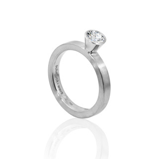 Platin, Ringe, Schmuckwerk Alpen Solitärring, Ref: GT424-PT-63