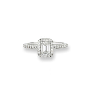 Weißgold, Ringe, Juwelier Lenhardt Halo Ring, Ref: 1042-0