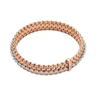 Roségold, Armschmuck, FOPE Eka Flex'it Armband mit Diamantpavé, Ref: 58504BX_PB_R_RBX_0XL