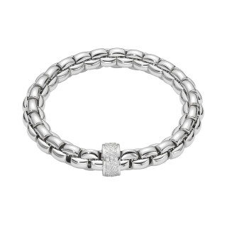 Weißgold, Armschmuck, FOPE Eka Flex'it Armband mit Diamantpavé, Ref: 60411BX_PB_B_XBX_00M