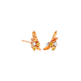 Roségold, Ohrringe, Cervera Barcelona Bouquet Ohrstecker, Ref: A1733BC/ZN/ZA