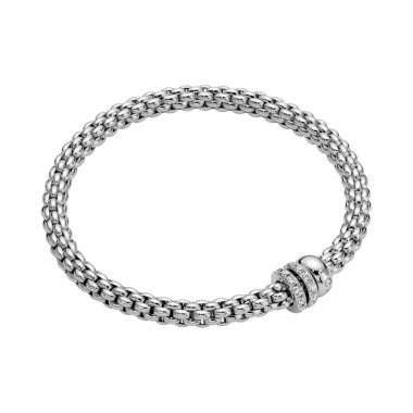         Weißgold, Armschmuck, FOPE Eka Flex'it Armband mit Diamantpavé