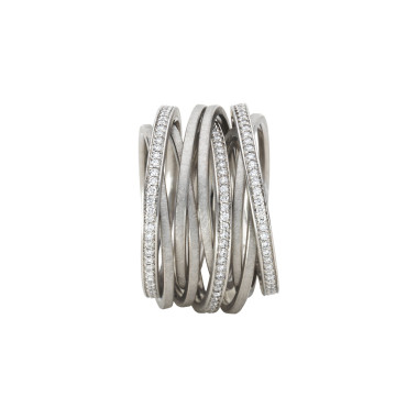 Ringe, Weißgold, Schmuckwerk Saturn Ring