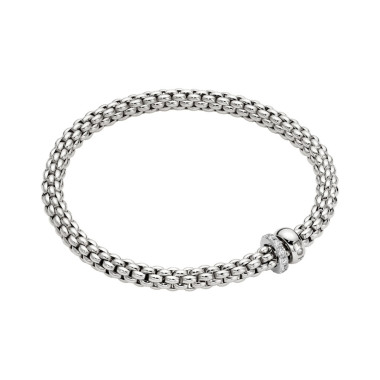         Weißgold, Armschmuck, FOPE Eka Flex'it Armband mit Diamantpavé