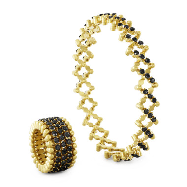         Gelbgold, Ringe, Serafino Consoli Serafino Multi-Size Ring und Armreif
