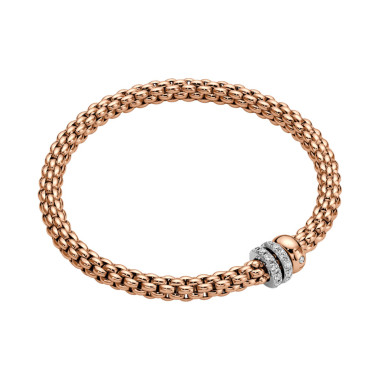         Roségold, Armschmuck, FOPE Eka Flex'it Armband mit Diamantpavé