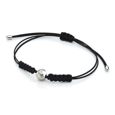 Armschmuck, Weißgold, Schmuckwerk Textilband Meine Welt