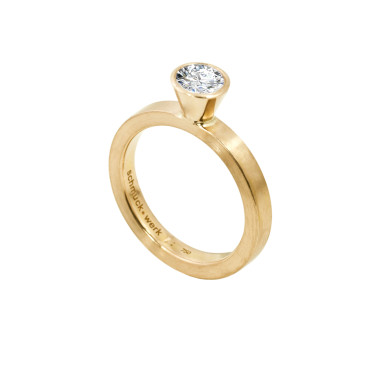         Gelbgold, Ringe, Schmuckwerk Alpen Solitärring
