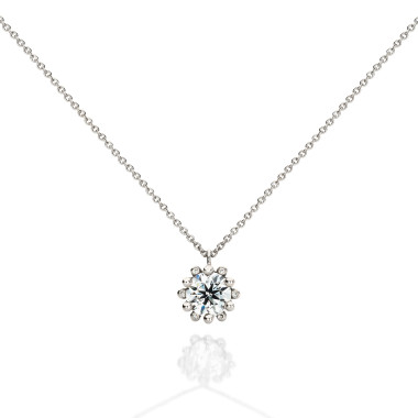 Halsschmuck, Platin, Schmuckwerk Alpen Anhänger mit Halskette