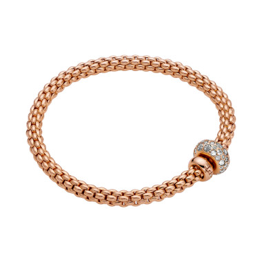 Armschmuck, Roségold, FOPE Solo Flex'it Armband mit Diamanten