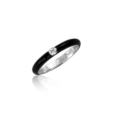 Ringe, Weißgold, Adolfo Courrier Black & White Ring