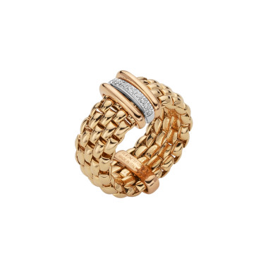 Ringe, Weißgold, FOPE Panorama Flex'it Ring mit Diamanten