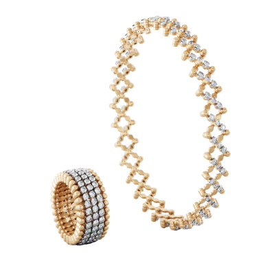 Ringe, Weißgold, Serafino Consoli Serafino Multi-Size Ring und Armreif