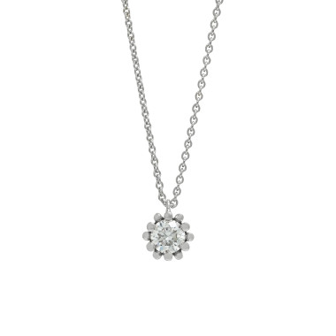 Halsschmuck, Weißgold, Schmuckwerk Alpen Anhänger mit Halskette