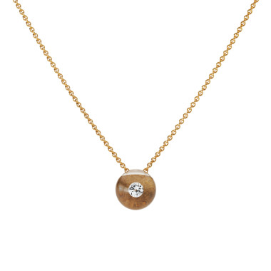 Halsschmuck, Rotgold, Schmuckwerk Glasklar Halskette