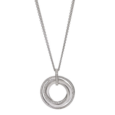 Halsschmuck, Weißgold, Hans D. Krieger Anhänger mit Kette