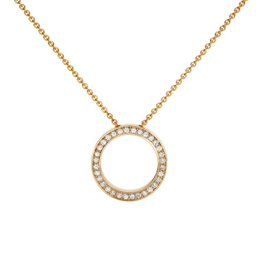 Halsschmuck, Rotgold, Schmuckwerk Saturn Halskette