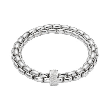         Weißgold, Armschmuck, FOPE Eka Flex'it Armband mit Diamantpavé