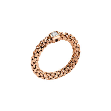 Ringe, Roségold, FOPE Souls Flex'it Ring mit weissem Diamanten