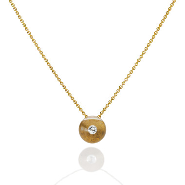 Halsschmuck, Gelbgold, Schmuckwerk Halskette Glasklar