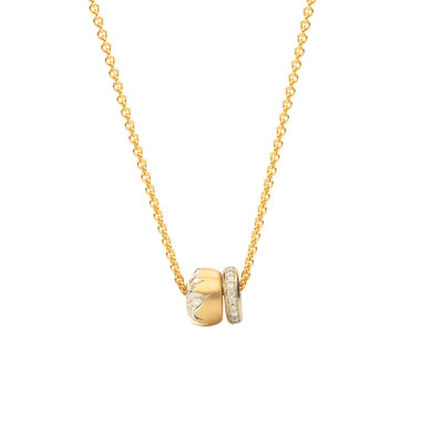 Halsschmuck, Gelbgold, Schmuckwerk Anhänger Alpen mit Halskette