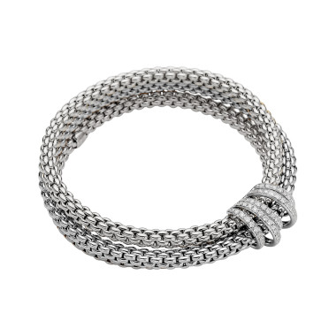         Weißgold, Armschmuck, FOPE Eka Flex'it Armband mit Diamantpavé