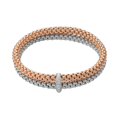         Roségold &amp; Weißgold, Armschmuck, FOPE Solo Flex'it Armband
