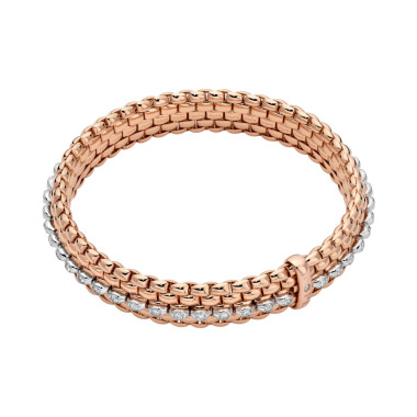         Roségold, Armschmuck, FOPE Eka Flex'it Armband mit Diamantpavé