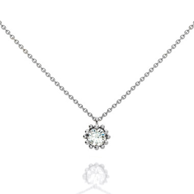 Halsschmuck, Platin, Schmuckwerk Alpen Anhänger mit Halskette