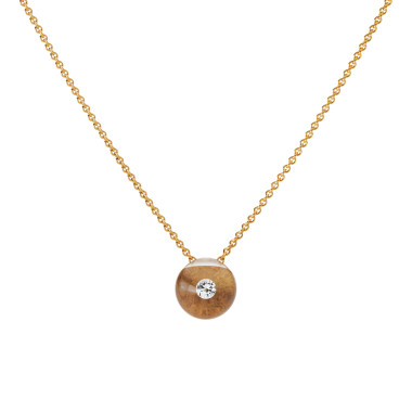 Halsschmuck, Rotgold, Schmuckwerk Glasklar Halskette