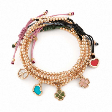         Roségold, Armschmuck, Cervera Barcelona Lucky Charm Armbänder