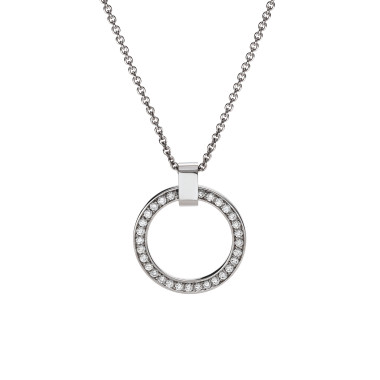         Weißgold, Halsschmuck, Schmuckwerk Anhänger Saturn mit Halskette