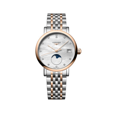Quarzwerk, Damenuhr, Longines LONGINES ELEGANT COLLECTION MOONPHASE