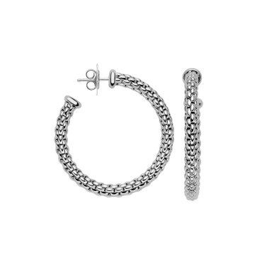 Ohrringe, Weißgold, FOPE Essentials Creolen