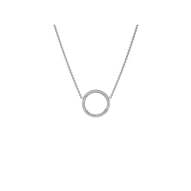 Halsschmuck, Weißgold, Schmuckwerk Halskette Saturn