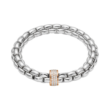         Weißgold, Armschmuck, FOPE Eka Flex'it Armband mit Diamantpavé