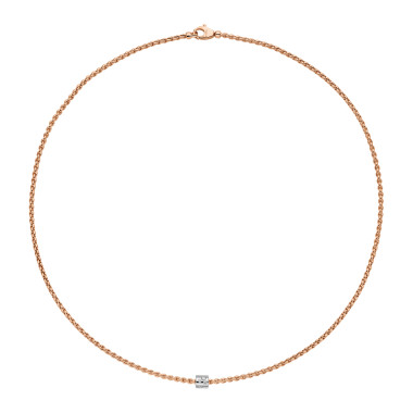 Halsschmuck, Weißgold, FOPE Aria Halskette mit Diamanten