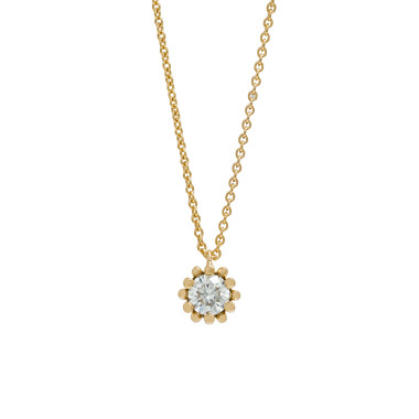 Halsschmuck, Gelbgold, Schmuckwerk Alpen Anhänger mit Halskette