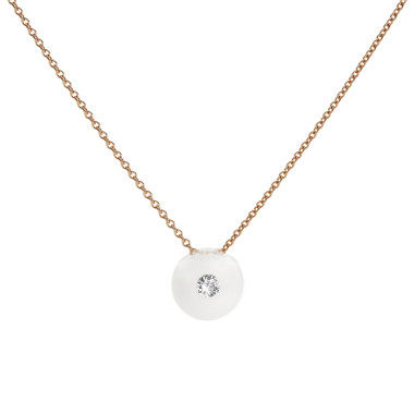 Halsschmuck, Rotgold, Schmuckwerk Halskette Glasklar