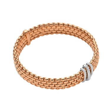         Roségold, Armschmuck, FOPE Eka Flex'it Armband mit Diamantpavé