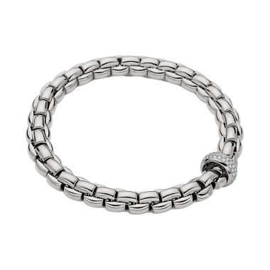         Weißgold, Armschmuck, FOPE Eka Flex'it Armband mit Diamantpavé