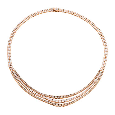         Rotgold, Halsschmuck, Hans D. Krieger Fancy Color Collier