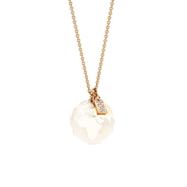 Halsschmuck, Rotgold, Schmuckwerk Zusatz-Anhänger Meine Welt