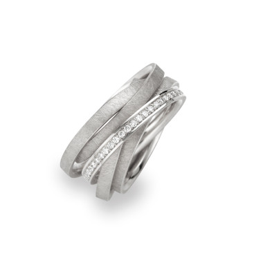 Ringe, Weißgold, Schmuckwerk Saturn Ring