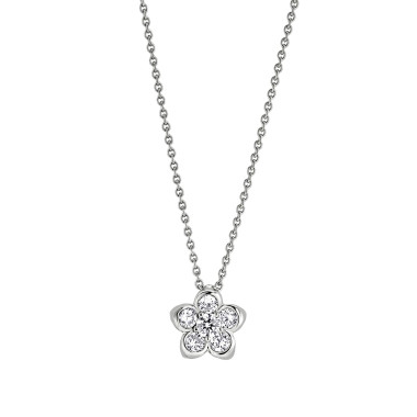 Halsschmuck, Weißgold, Hans D. Krieger Anhänger mit Kette