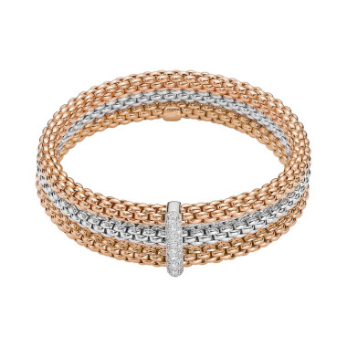         Roségold &amp; Weißgold, Armschmuck, FOPE Solo Flex'it Armband