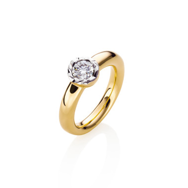         Gelbgold, Ringe, Schmuckwerk Alpen Solitärring
